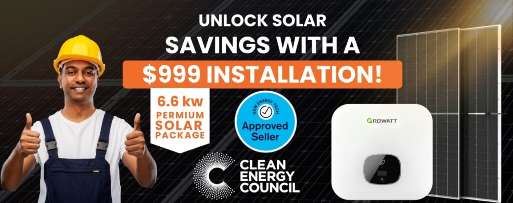 6.6kW solar system at an upfront cost of $999